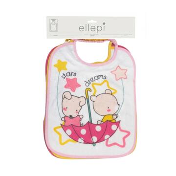 Bavetta da bambina in spugna con elastico 27x35 Ellepi AD9760