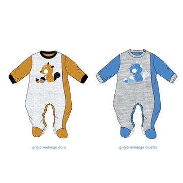 BABY BABY VANISE' PAJAMAS WITH ZIP ELLEPI BL0867 - CIAM Centro Ingrosso Abbigliamento