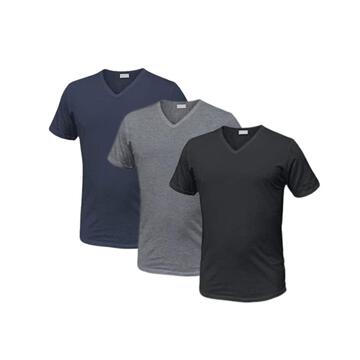 T-SHIRT UOMO CALIBRATA SCOLLO V COTONE PETTINATO COVERI ET1101 MAXI - CIAM Centro Ingrosso Abbigliamento
