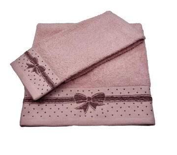 SET ASCIUGAMANI BAGNO 1+1 VISO E OSPITE FIOCCO VINGI - CIAM Centro Ingrosso Abbigliamento