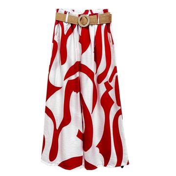 БРЮКИ ПАЛАЦЦО ЖЕНСКИЕ С ПОЯСОМ FLORA FL3014 - CIAM Centro Ingrosso Abbigliamento