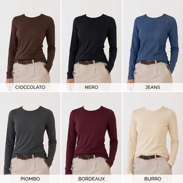 MAGLIA DONNA COTTON SOFT MANICA LUNGA FLORA FL6004&nbsp; - CIAM Centro Ingrosso Abbigliamento
