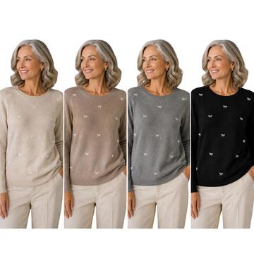 Maglioncino girocollo donna fiocchi Flora 79674