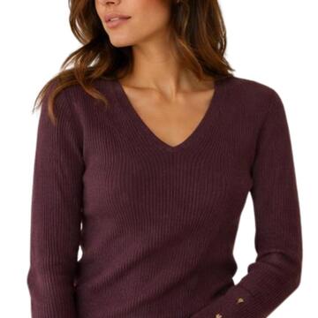 Maglia scollo a V donna a costina Flora fl6006&nbsp;