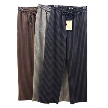 PANTALONE DONNA GESSATO PUNTO MILANO FLORA 246121 - CIAM Centro Ingrosso Abbigliamento
