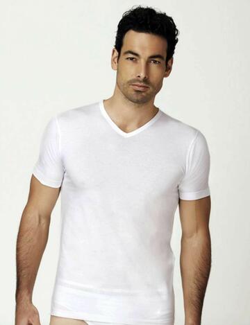 T-shirt uomo a V in cotone elasticizzato Nottingham Fox - CIAM Centro Ingrosso Abbigliamento