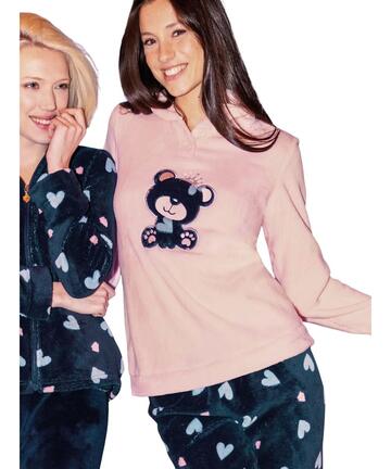 Pigiama donna in caldo pile coral SieLei Gardena GA16