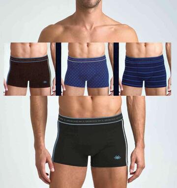 Men's boxer shorts in stretch cotton Il Granchio GB1291 Tri-pack - CIAM Centro Ingrosso Abbigliamento