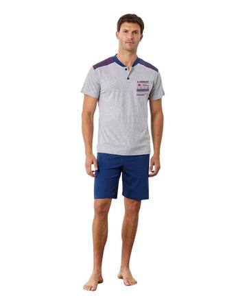 Pigiama uomo corto in jersey di cotone Il Granchio GP1158 - CIAM Centro Ingrosso Abbigliamento