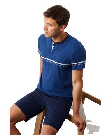 Pigiama uomo corto in jersey di cotone Il Granchio GP1160 - CIAM Centro Ingrosso Abbigliamento