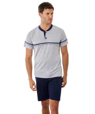 Pigiama uomo corto in jersey di cotone Il Granchio GP1160 - CIAM Centro Ingrosso Abbigliamento