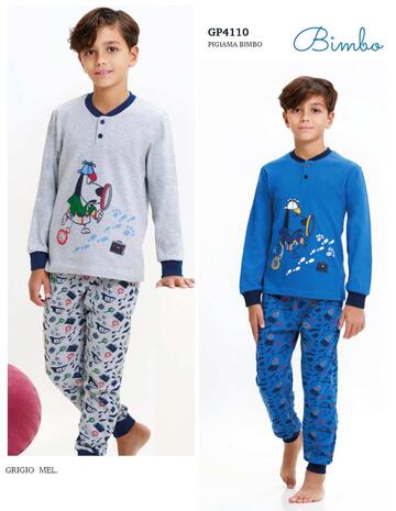 Pigiama da bambino in CALDO cotone Il Granchietto GP4110 - CIAM Centro Ingrosso Abbigliamento