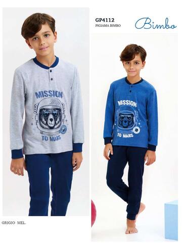 Pigiama da bambino in CALDO cotone Il Granchietto GP4112 - CIAM Centro Ingrosso Abbigliamento