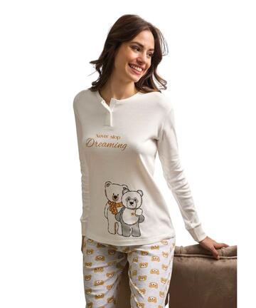 Pigiama donna in jersey di cotone caldo Il Granchio Lady GP6097 - CIAM Centro Ingrosso Abbigliamento