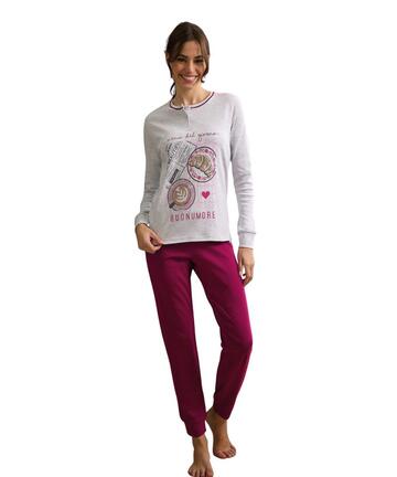 Pigiama donna in jersey di cotone caldo Il Granchio Lady GP6099 - CIAM Centro Ingrosso Abbigliamento