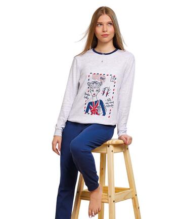 Pigiama da ragazza in CALDO cotone Il Granchietto GP7119 - CIAM Centro Ingrosso Abbigliamento