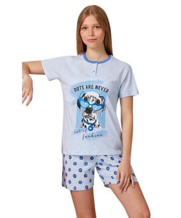 Il Granchietto GP7135 Girls' Short Cotton Jersey Pajamas - CIAM Centro Ingrosso Abbigliamento