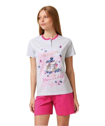 Pigiama corto da ragazza in jersey di cotone Il Granchietto GP7137 - CIAM Centro Ingrosso Abbigliamento