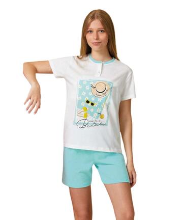 Pigiama corto da ragazza in jersey di cotone Il Granchietto GP7138 - CIAM Centro Ingrosso Abbigliamento