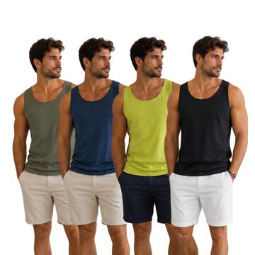 Canotta uomo in cotone tinta unita GQC 3212&nbsp;