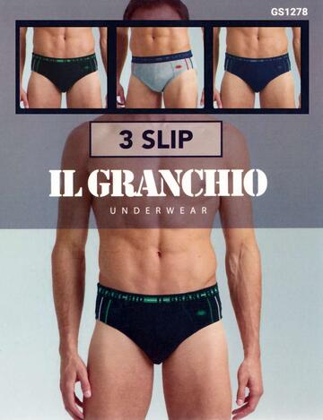 Il Granchio GS1278 Tri-pack men's briefs in stretch cotton - CIAM Centro Ingrosso Abbigliamento