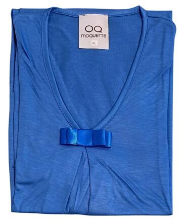 Camicia da notte donna a spalla larga in viscosa Moquette art. Gelsomina - CIAM Centro Ingrosso Abbigliamento
