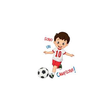 GREMBIULE ASILO BAMBINO ANDY&GIò 90272 RICAMO CALCIATORE - CIAM Centro Ingrosso Abbigliamento