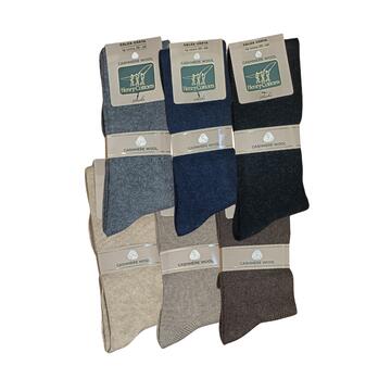 Calza da uomo corta in cashmere e lana Henry Cotton's HC37014 liscio