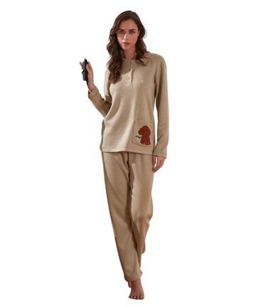 Pigiama donna in caldo jersey punto Milano Intimami ID1430 - CIAM Centro Ingrosso Abbigliamento