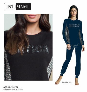 Pigiama donna homewear in jersey cotone caldo Intimami ID976 - CIAM Centro Ingrosso Abbigliamento