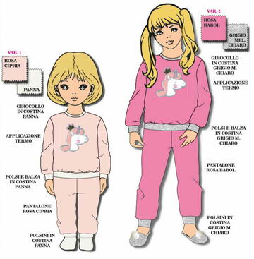 Pigiama bambina in cotone caldo Intimami Kids IKA006 - CIAM Centro Ingrosso Abbigliamento