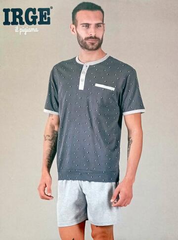Pigiama uomo corto in jersey di cotone Irge IR1474 - CIAM Centro Ingrosso Abbigliamento