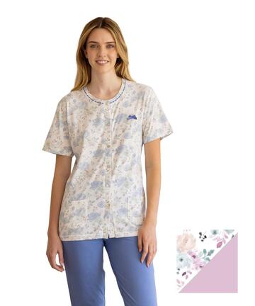 Pigiama donna aperto a manica corta in jersey di cotone Irge IRL2563 - CIAM Centro Ingrosso Abbigliamento