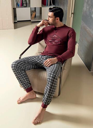 Pigiama homewear uomo in jersey di cotone felpato Intimami IU302 - CIAM Centro Ingrosso Abbigliamento