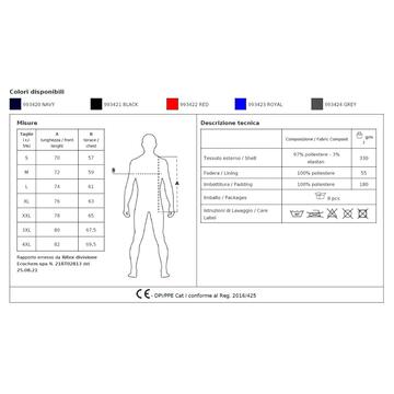 Veste matelassée softshell Cervinia Man JRC - CIAM Centro Ingrosso Abbigliamento