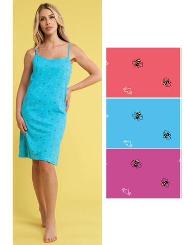 Camicia da notte donna a spalla stretta Karelpiu' KC4291 - CIAM Centro Ingrosso Abbigliamento