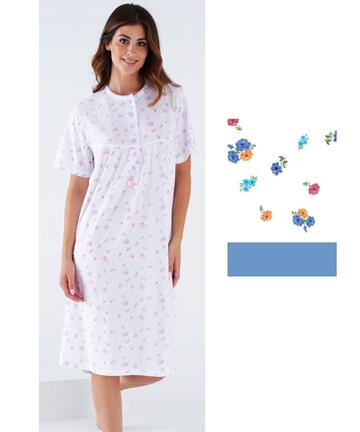 Camicia da notte donna a manica corta Karelpiu' KC8036 - CIAM Centro Ingrosso Abbigliamento