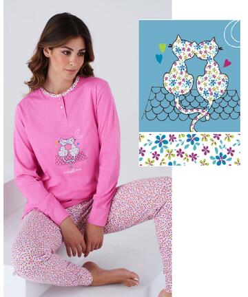 Pyjama Seraph en jersey de coton pour femme Karelpiu' KC8094 - CIAM Centro Ingrosso Abbigliamento