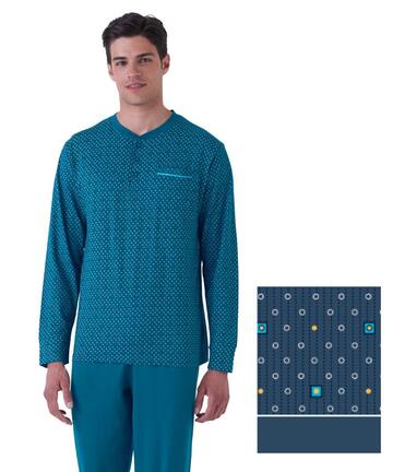 Pigiama uomo a manica lunga in jersey di cotone Karelpiu' KE0200