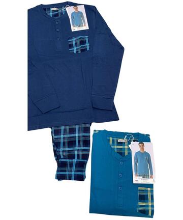 Pigiama uomo a manica lunga in jersey di cotone Karelpiu' KE0269