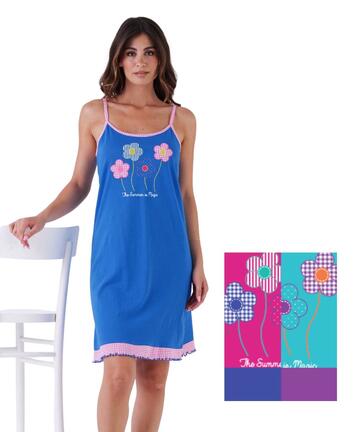 Camicia da notte donna a spalla stretta Karelpiu' KE0329