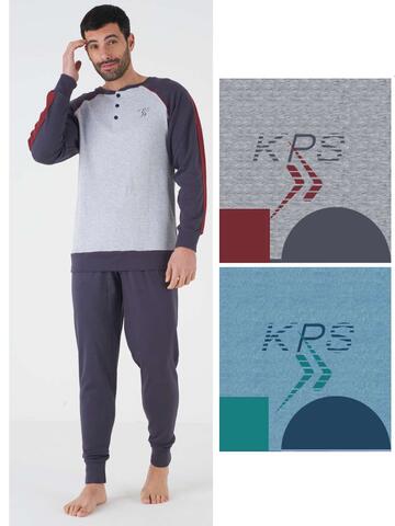 Pigiama uomo in jersey di cotone caldo Karelpiu' KF5136 - CIAM Centro Ingrosso Abbigliamento