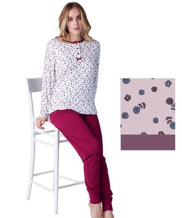 Pigiama donna in jersey di cotone caldo Karelpiu' KF9010 - CIAM Centro Ingrosso Abbigliamento