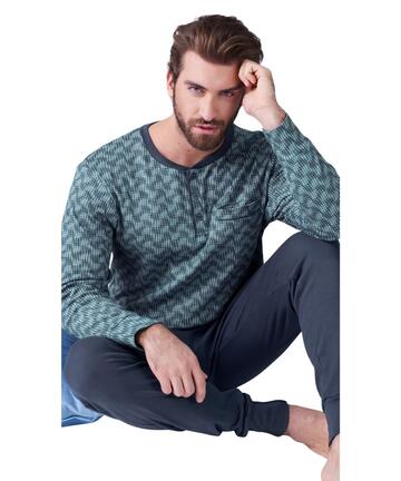 Pigiama uomo in jersey di cotone caldo Karelpiu' KF9315 - CIAM Centro Ingrosso Abbigliamento