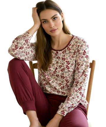 Pigiama donna in jersey di cotone caldo Karelpiu' KI1022 - CIAM Centro Ingrosso Abbigliamento