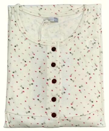 Camicia da notte donna calibrata in jersey di cotone caldo Karelpiu' KI9097