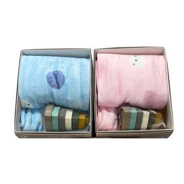 NEWBORN SET FLEECE BLANKET + TOY CATERPILLAR KS M230 - CIAM Centro Ingrosso Abbigliamento