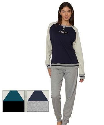 Pigiama donna in jersey di cotone caldo Kappa KWW25108 - CIAM Centro Ingrosso Abbigliamento
