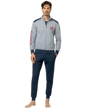 Tuta uomo primaverile in cotone garzato con zip Lotto LA1076