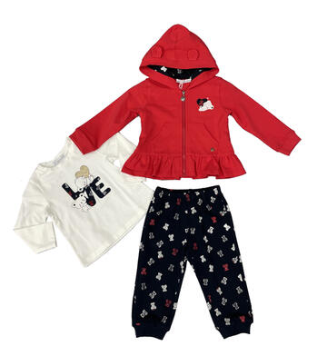 COMPLETO 3 PEZZI DA NEONATA  LN-33031 LOLETA  - CIAM Centro Ingrosso Abbigliamento